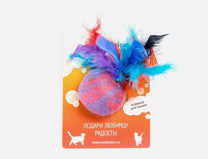 Игрушка для кошек ЗООБАЛУ, Шерстяной мяч Фьюжн с пером красно-синий 8см
Игрушка для кошек ЗООБАЛУ, Шерстяной мяч Фьюжн с пером красно-синий 8см