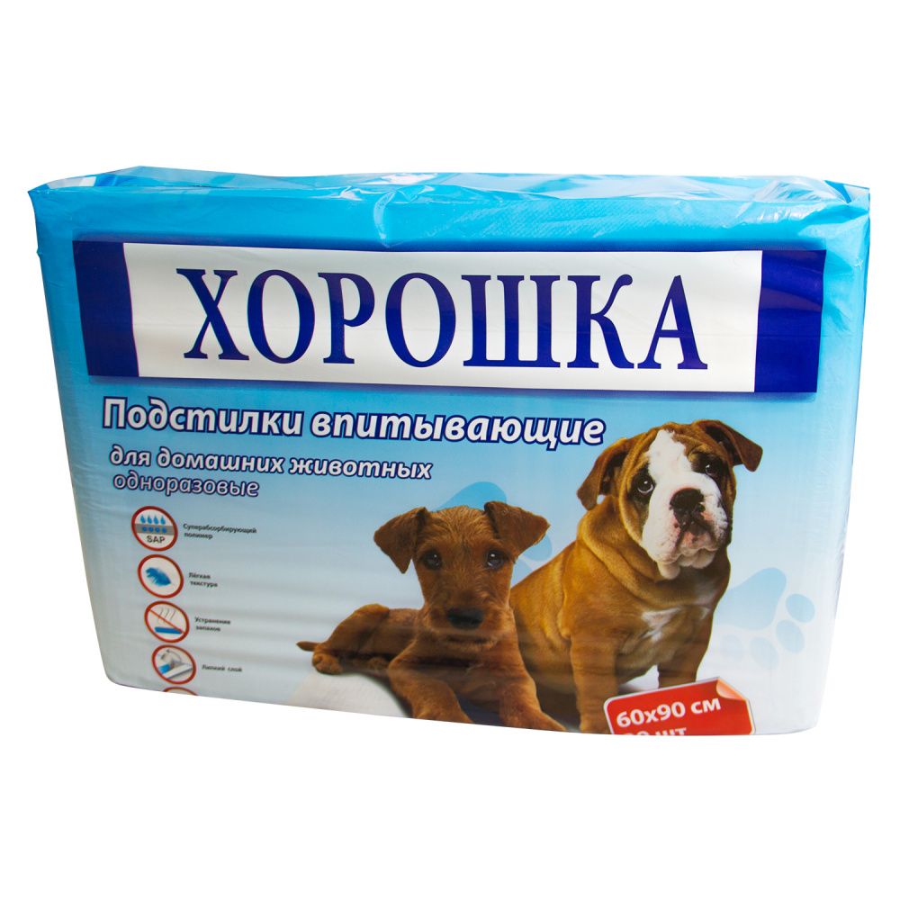 Пеленки для кошек и собак ХОРОШКА с суперабсорбентом и липким фиксирующим слоем 60х90см 30шт, с суперабсорбентом и липким фиксирующим слоем 60х90см 30шт
Пеленки для кошек и собак ХОРОШКА с суперабсорбентом и липким фиксирующим слоем 60х90см 30шт, с суперабсорбентом и липким фиксирующим слоем 60х90см 30шт