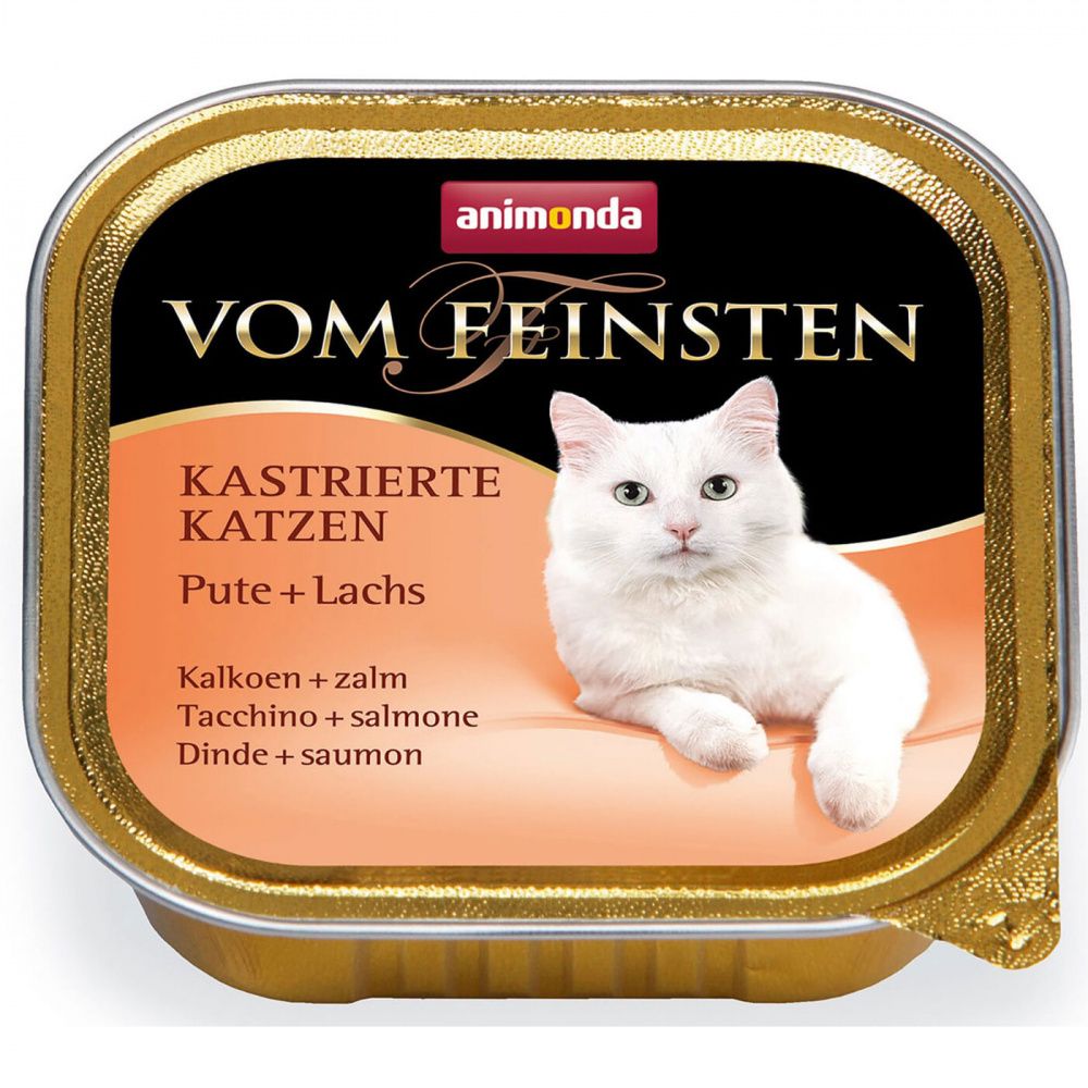 Корм для кошек Animonda, Vom Feinsten для кастрированных кошек индейка, лосось конс.
Корм для кошек Animonda, Vom Feinsten для кастрированных кошек индейка, лосось конс.