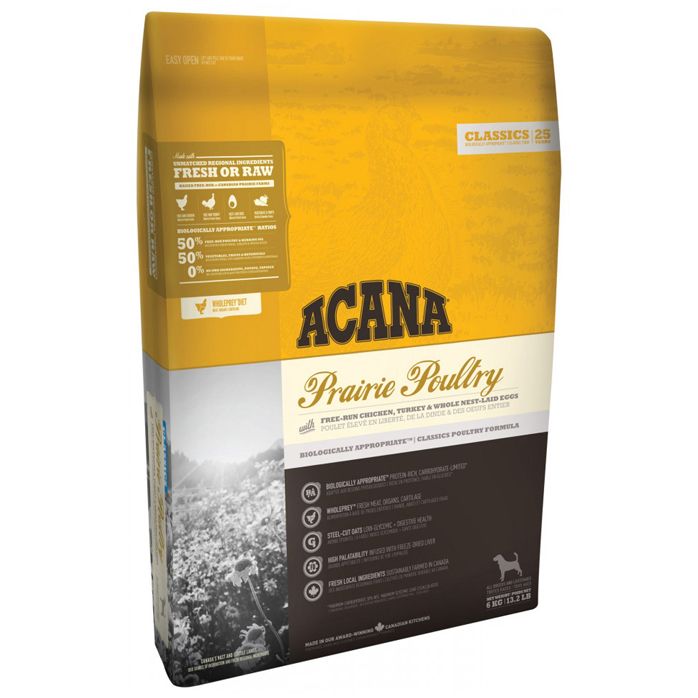 Корм для собак и щенков ACANA, Prairie Poultry для всех пород курица, индейка, резаный овес сух. 2кг
Корм для собак и щенков ACANA, Prairie Poultry для всех пород курица, индейка, резаный овес сух. 2кг