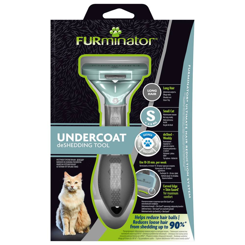 Фурминатор FURminator S для маленьких кошек c длинной шерстью furminator furminator furflex комбо против линьки s для маленьких кошек
