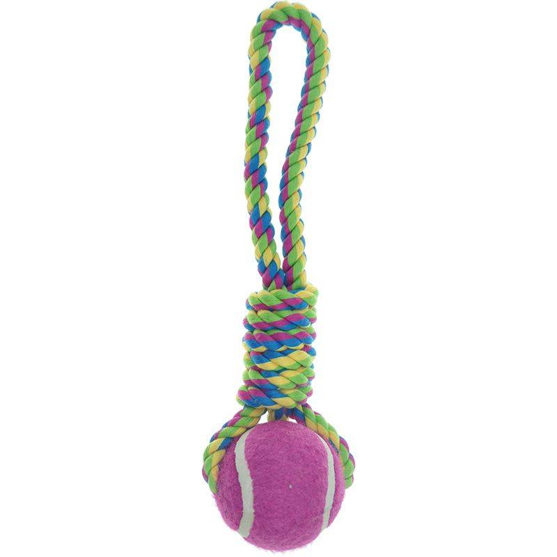 игрушка для собак chomper веревочный мяч для щенков Игрушка для собак CHOMPER Puppy Теннисный мяч на канате
