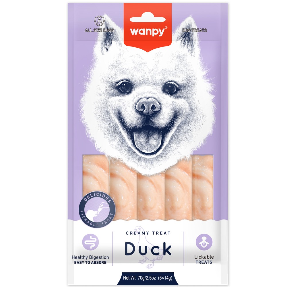 Лакомство для собак WANPY Dog крем-лакомство нежное пюре из утки 70г