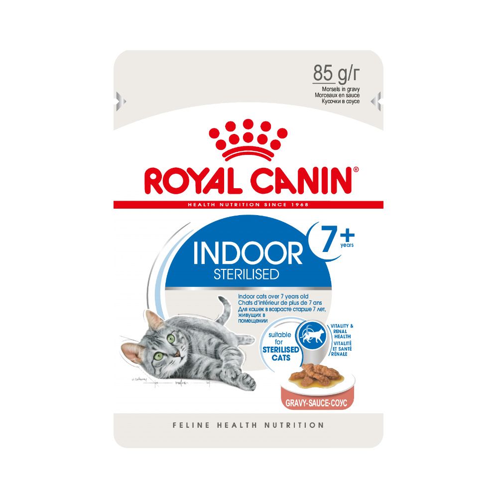 Корм для кошек ROYAL CANIN Indoor 7 для домашних старше 7 лет соус пауч 85г 118₽