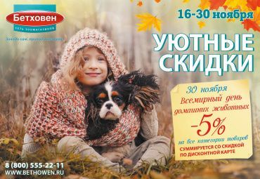 Новый каталог товаров сети "Бетховен" на 16-30 ноября. Уютные скидки