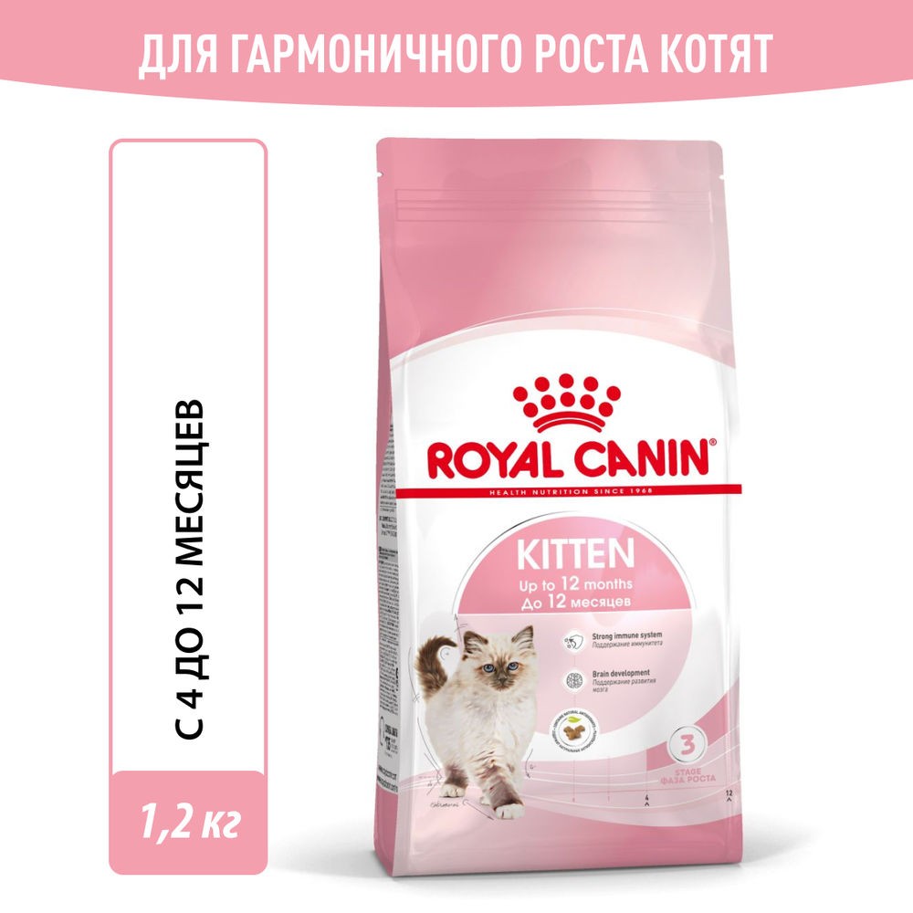 цена Корм для котят ROYAL CANIN сбалансированный в период второй фазы роста сух. 1,2кг