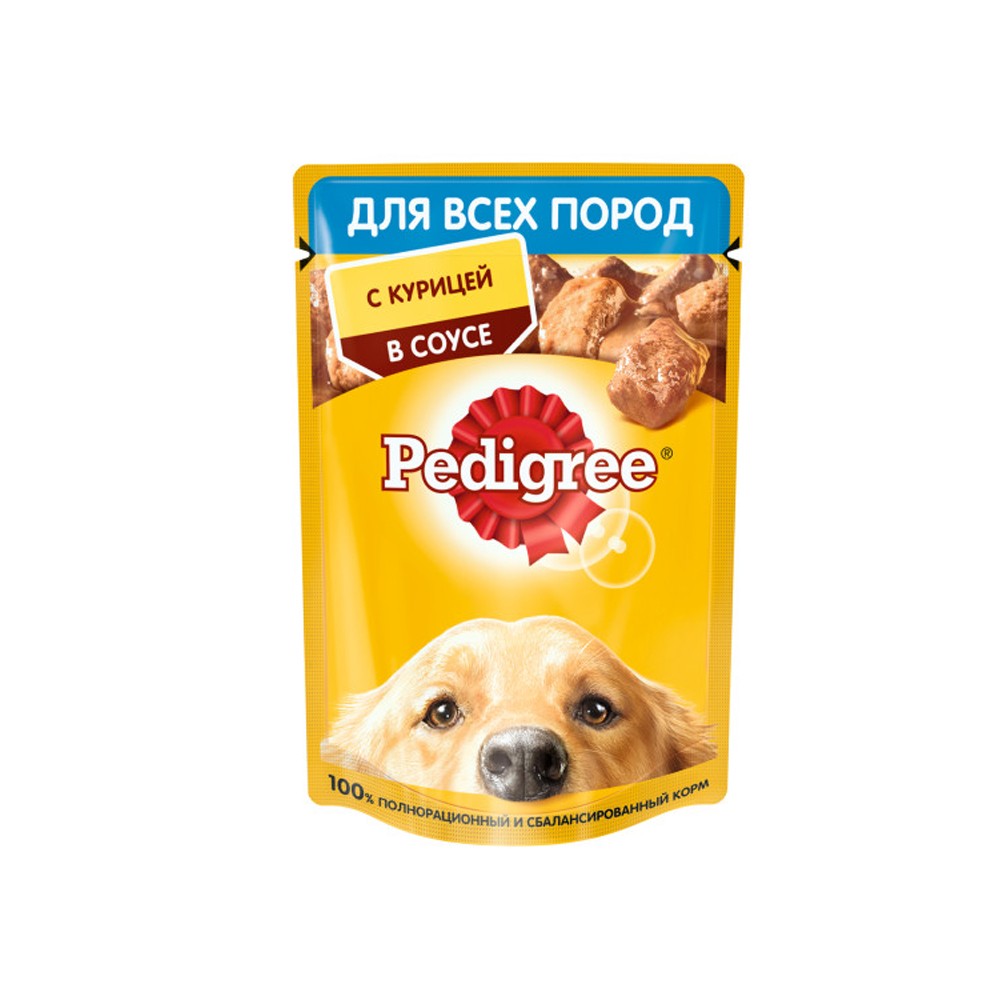 Корм для собак Pedigree Курица в соусе пауч 85г корм для собак nutro курица со сладким перцем пауч 85г