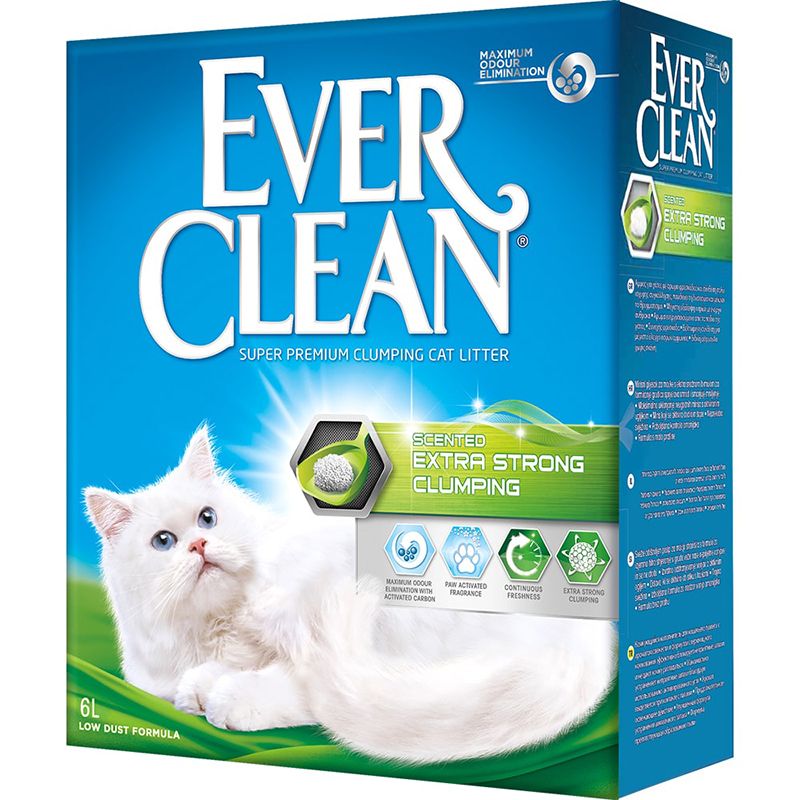 Наполнитель для кошачьего туалета EVER CLEAN Scented Extra Strong комкующийся с ароматиз.6л