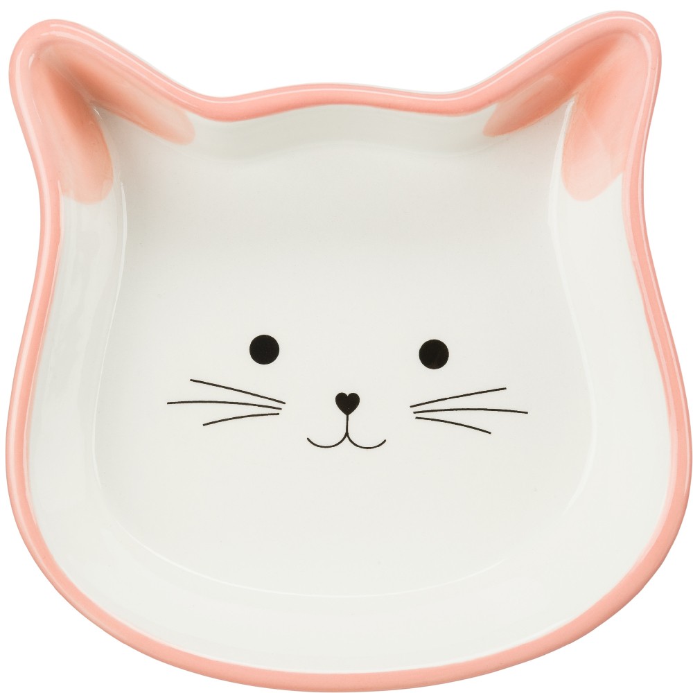 цена Миска для кошек TRIXIE керамическая Cat face 12см 250мл