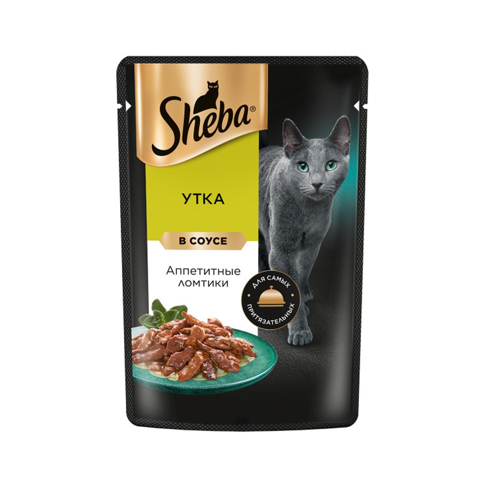 Корм для кошек SHEBA ломтики в соусе утка пауч 75г