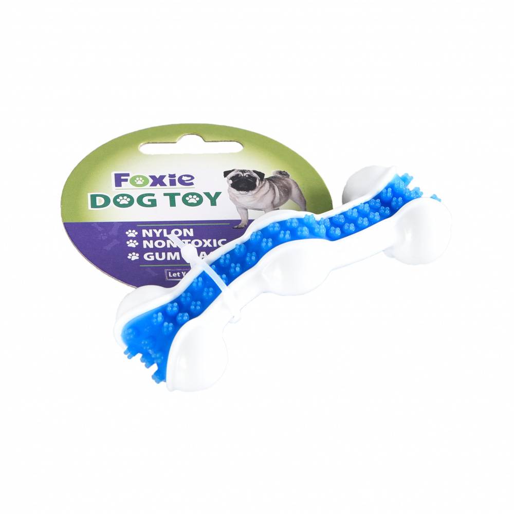цена Игрушка для собак Foxie Косточка массажная размер S 10х3,8х3см нейлон