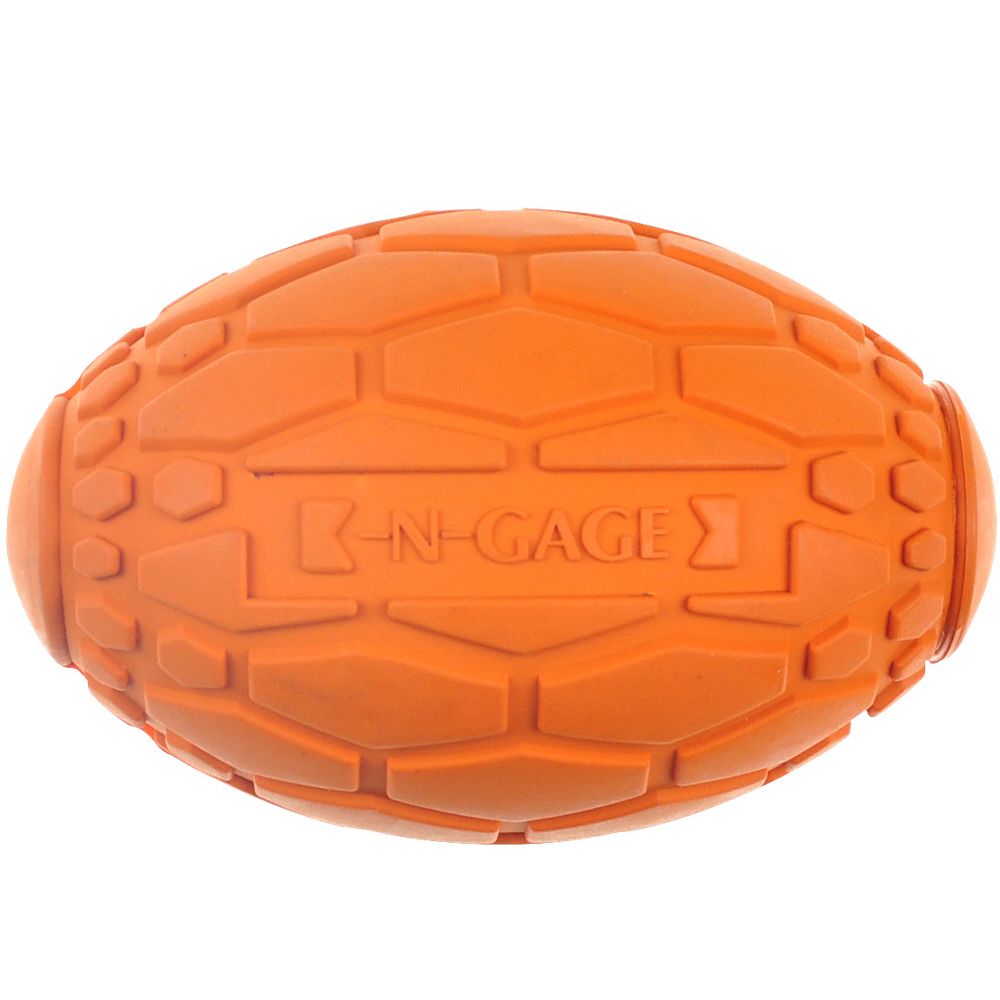 игрушка для собак chomper веревочный мяч для щенков Игрушка для собак CHOMPER N-Gage Мяч регби суперпрочный из резины 12,5см
