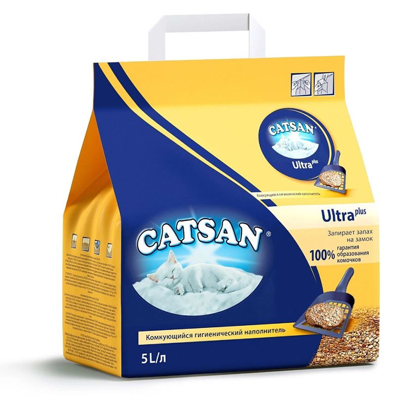 

Наполнитель для кошачьего туалета CATSAN 9572 Ультра комкующийся 5л, 9572 Ультра комкующийся 5л