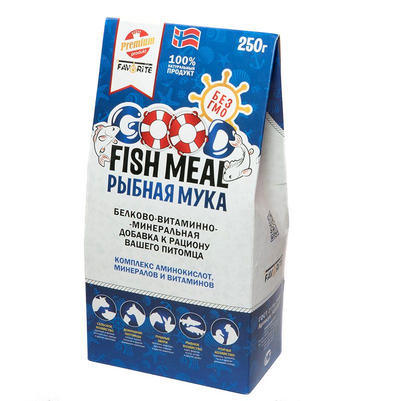 

Белково-витаминно-минеральная добавка к рациону GOOD FISH, MEAL Рыбная мука, 250г
