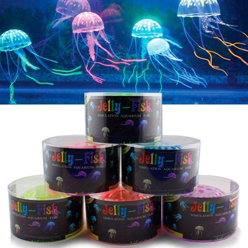 

Декор для аквариумов JELLYFISH, Медуза силиконовая с неоновым эффектом, маленькая, D=5см