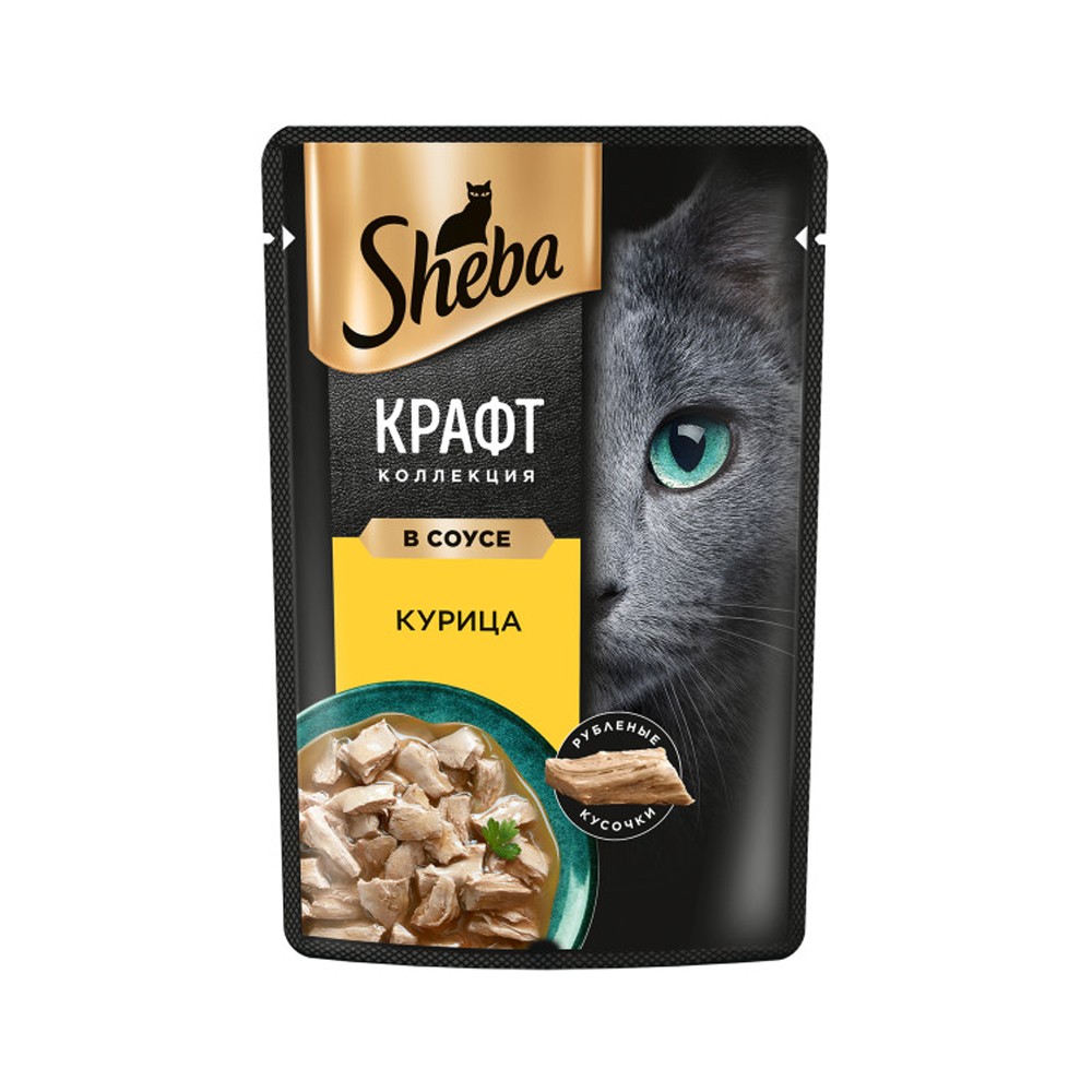 Корм для кошек SHEBA Craft слайсы куриные в соусе пауч 75г