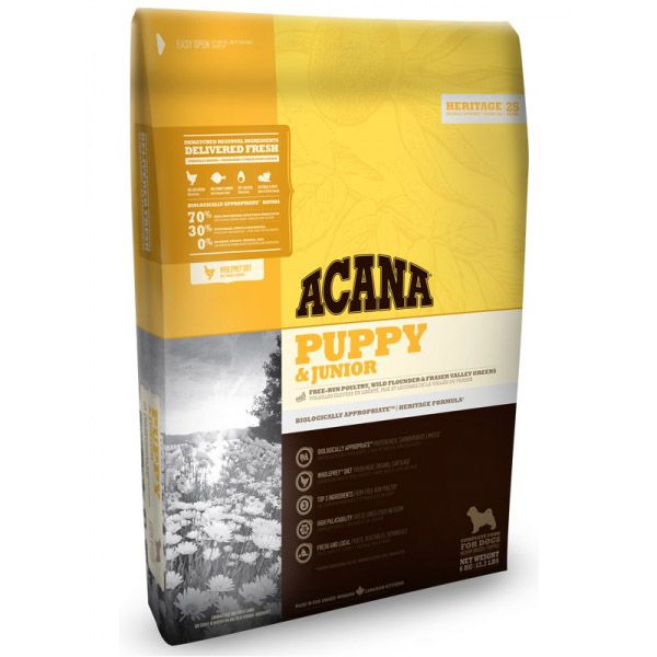 

Корм для щенков ACANA, Puppy&Junior Heritage (70/30) сух. 17кг