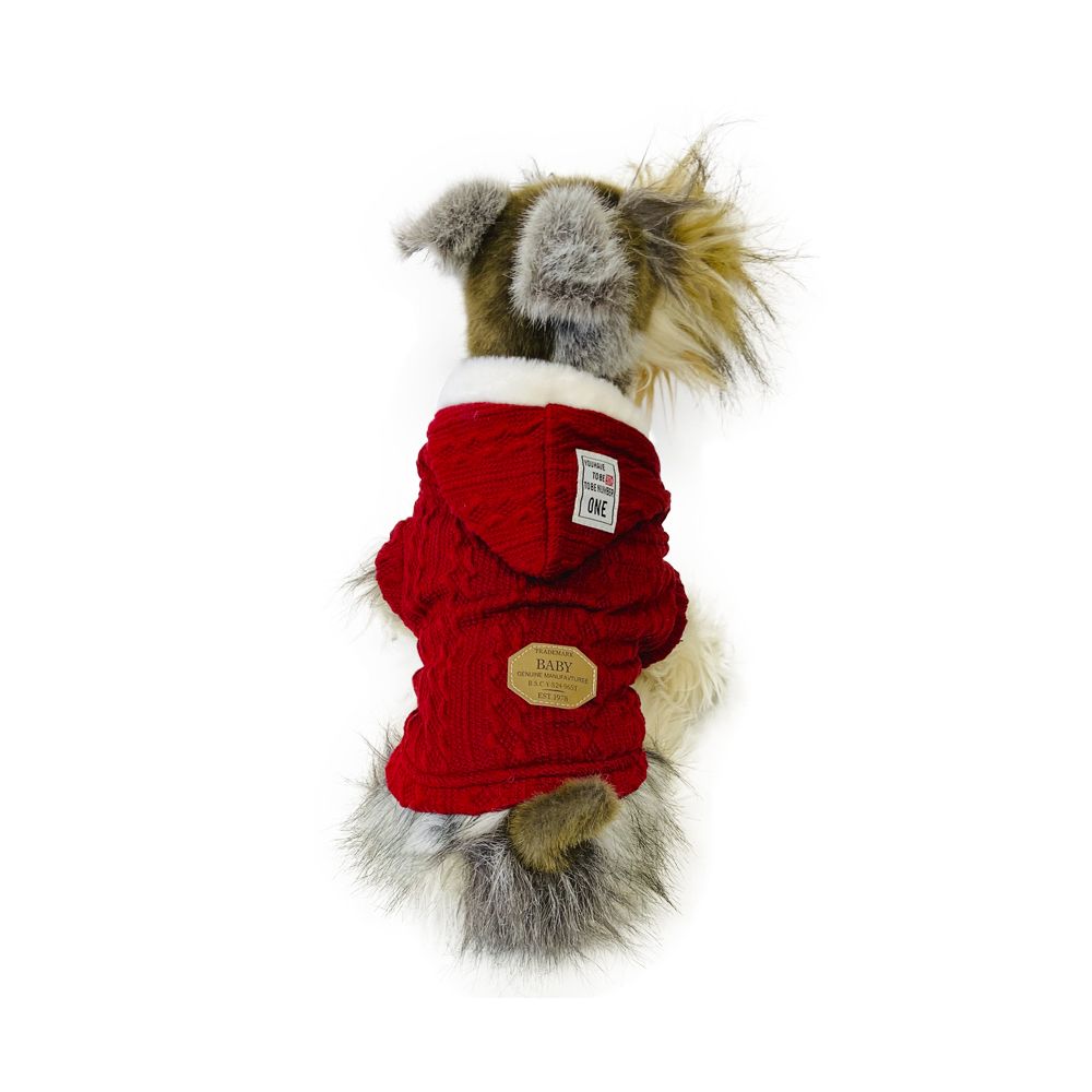 Толстовка для собак Ломинар Ломинар Вязанная красная размер M куртка для собак ломинар красная размер l