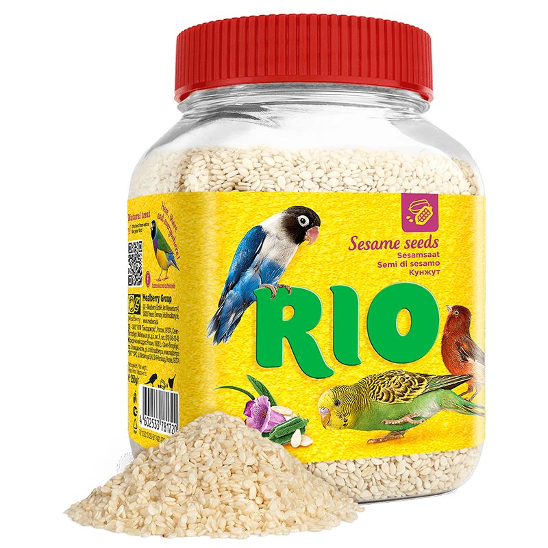 лакомство для птиц rio полезные семена 240г Лакомство для птиц RIO кунжут 250г