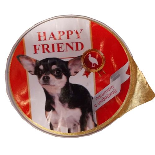 

Корм для собак HAPPY FRIEND Паштет с индейкой конс. 125г, Паштет с индейкой конс. 125г