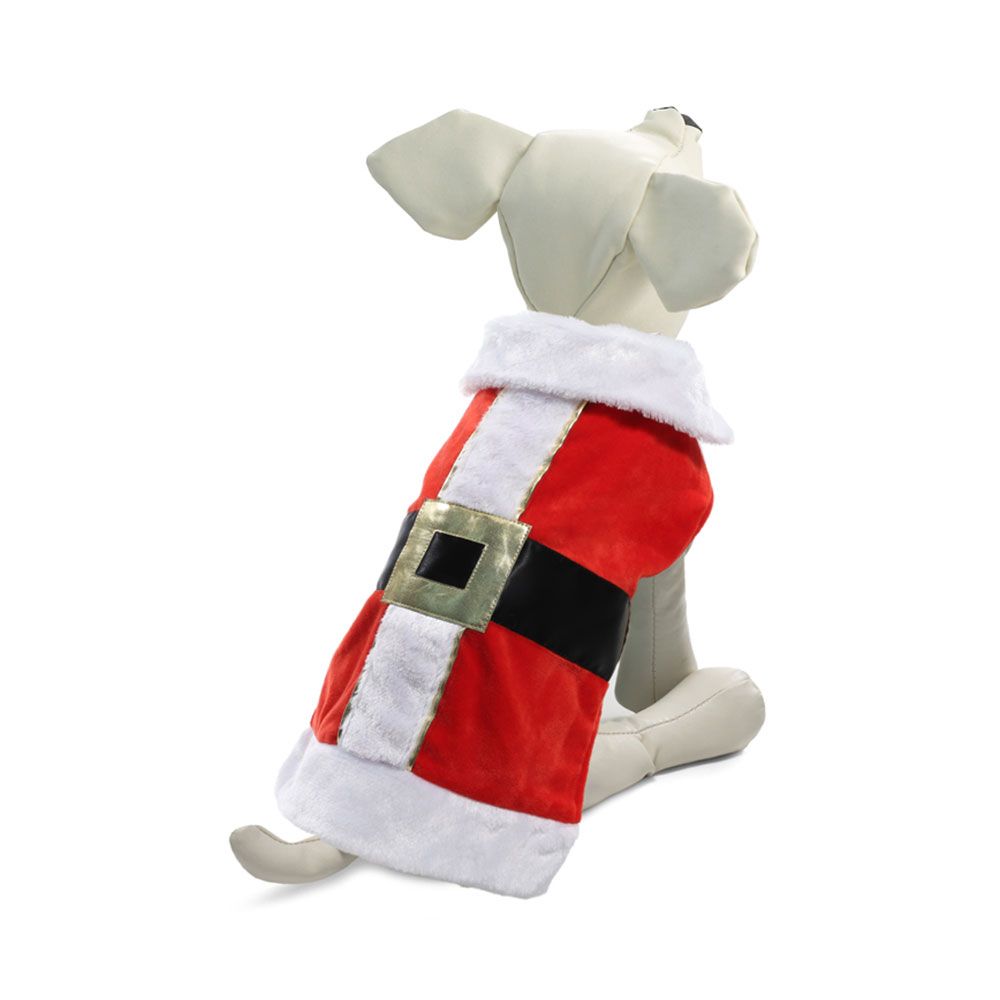 Попона для собак TRIOL Костюм Деда Мороза XS, красный, размер 20см, серия NEW YEAR игрушка triol new year новогодняя ёлка для собак винил 90мм