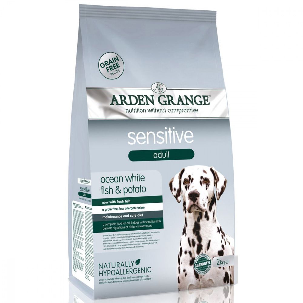Корм для собак ARDEN GRANGE Sensitive с деликатным желудком и чувствительной кожей сух. 2кг