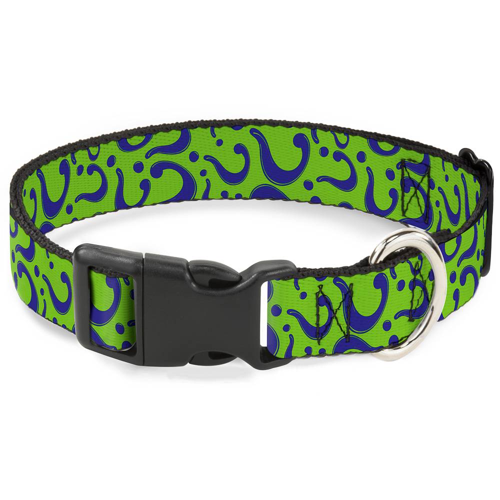 Ошейник для собак Buckle-Down Загадочник Лого с пластиковой застёжкой 23-38см зеленый фото