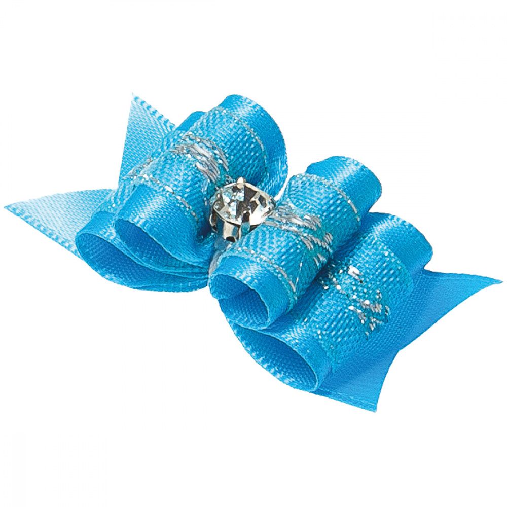 

Бантик V.I.PET, Ностальжи (пара) голубой, тройной объёмный 5х2см