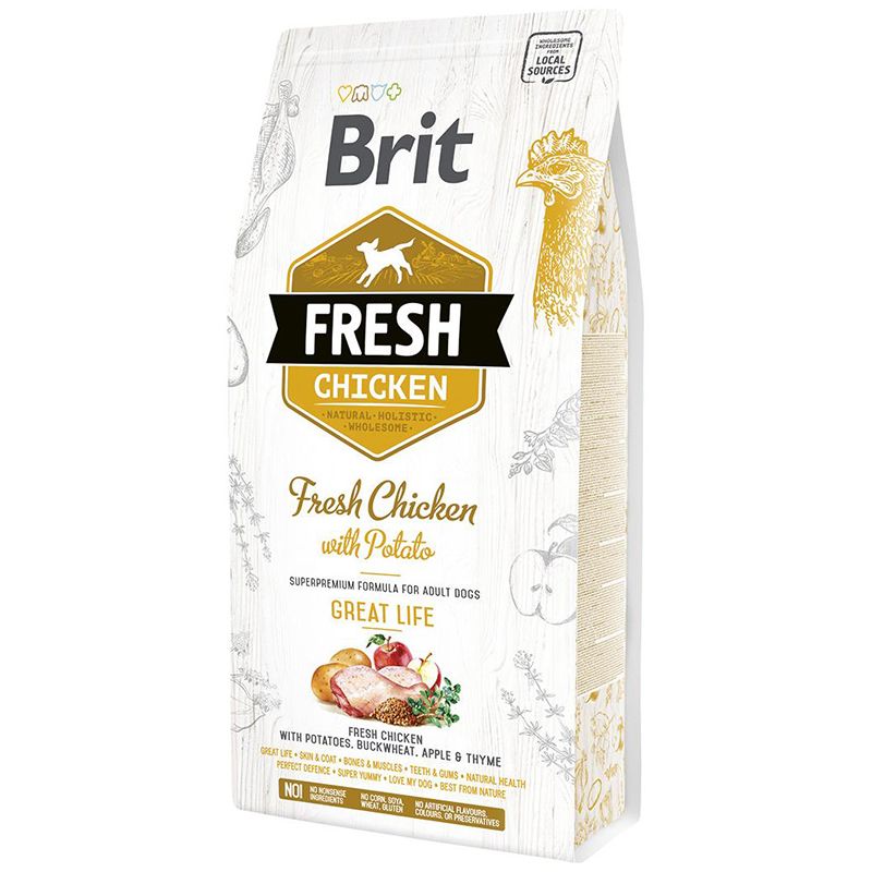

Корм для собак Brit, Fresh Курица с картофелем сух. 2,5кг