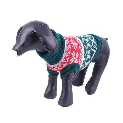 

Свитер для собак PrettyPet, красно-зеленый размер L, спина 30см