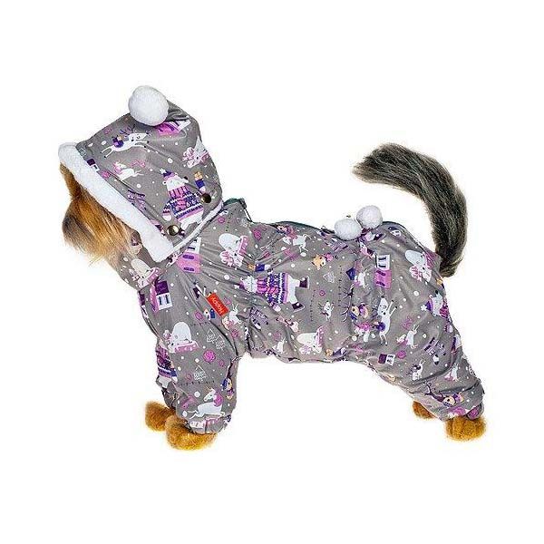 

Комбинезон для собак HAPPY PUPPY, Новогодняя сказка серый - 4 32 см