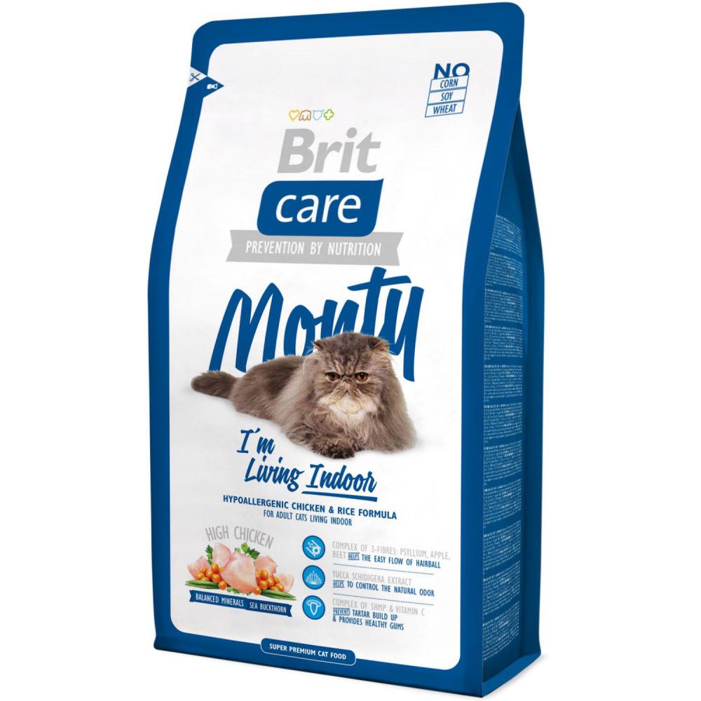 

Корм для кошек Brit Care Cat Monty Indoor для живущих в квартире сух. 2кг, Care Cat Monty Indoor для живущих в квартире сух. 2кг