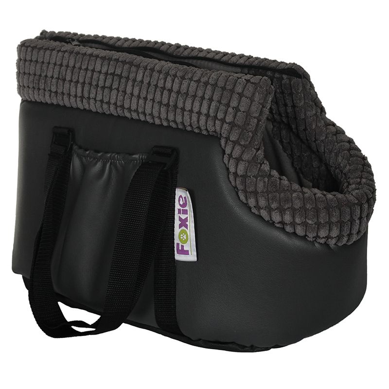 

Сумка-переноска для животных Foxie, Leather 43х24х24см серая