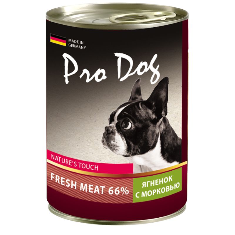 

Корм для собак PRO DOG ягненок, морковь конс. 400г, ягненок, морковь конс. 400г