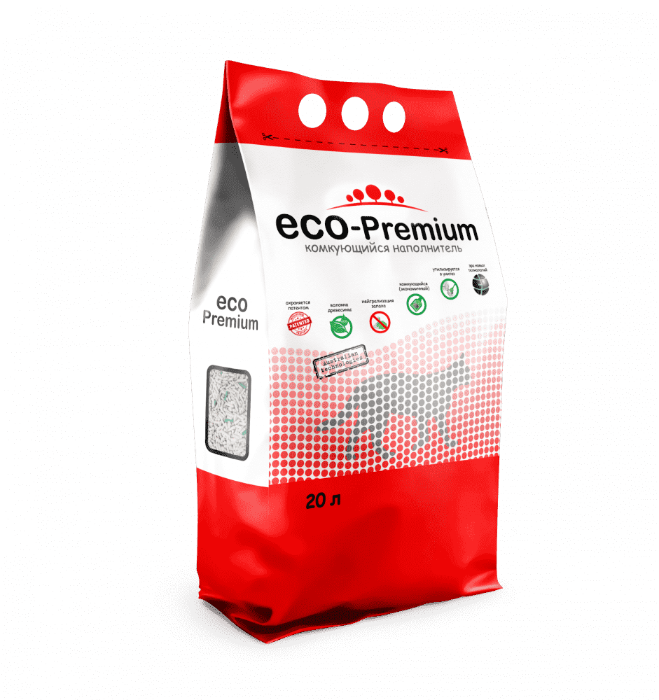 Наполнитель для кошачьего туалета ECO Premium Green сосна 76кг 20л 1798₽