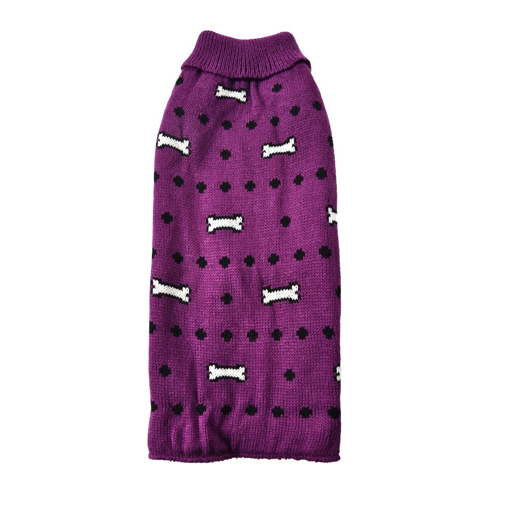 Свитер для собак Foxie Bones M (длина спины 35см) фиолетовый свитер broadway размер m фиолетовый