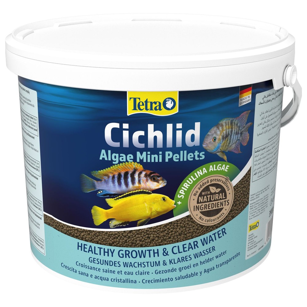 Корм для рыб TETRA Cichlid Algae Mini для всех видов цихлид 10л (ведро)