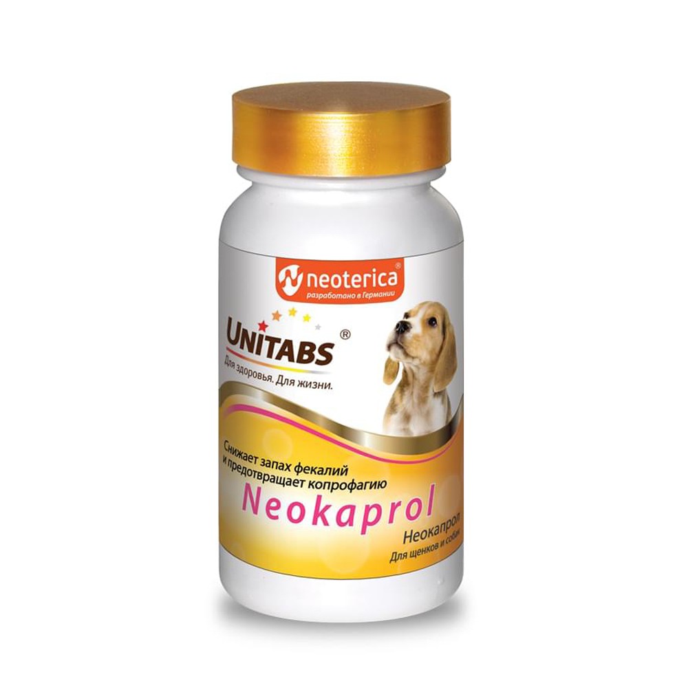 Кормовая добавка для щенков и собак UNITABS Neokaprol от поедания фекалий 100 таб.