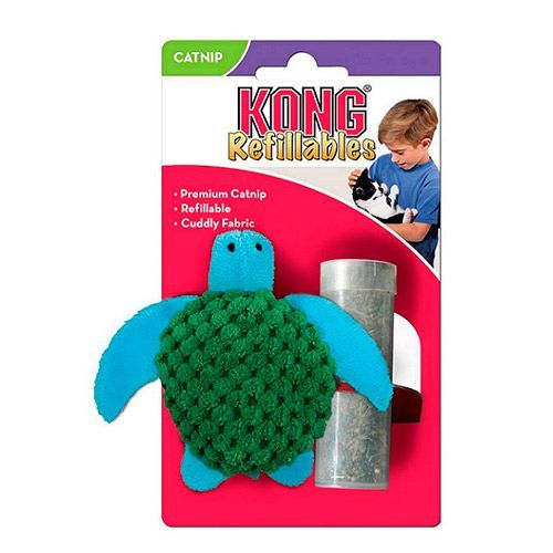 

Игрушка для кошек KONG Черепашка 7см с тубом кошачьей мяты, Черепашка 7см с тубом кошачьей мяты