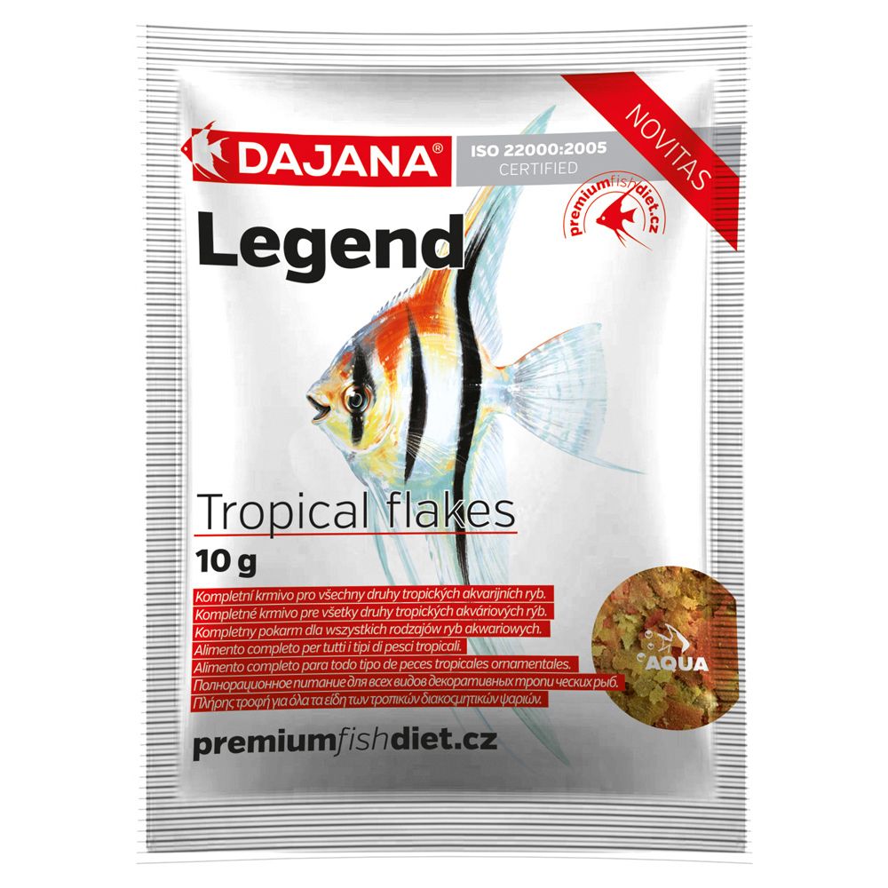 

Корм для рыб DAJANA, Legend Tropical Flakes хлопья 10г (80мл) п/т