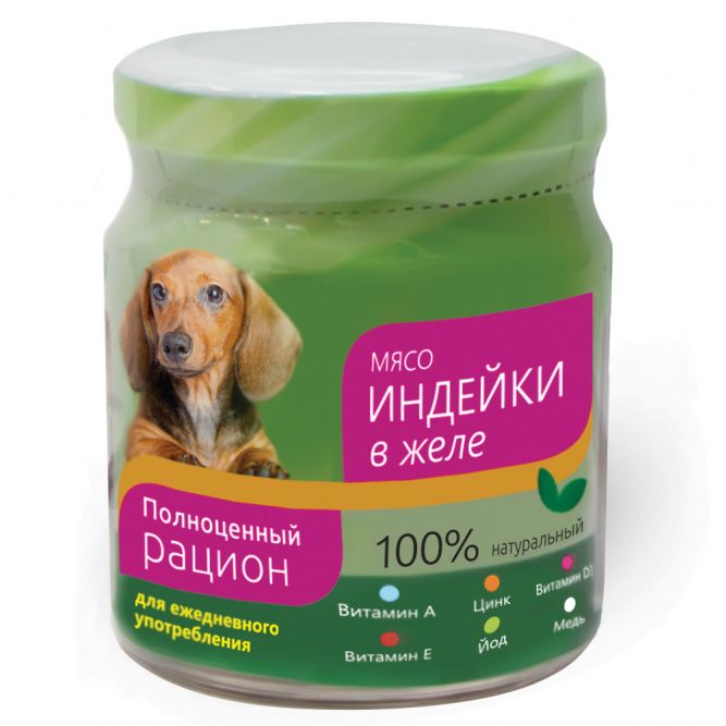 

Корм для собак TITBIT Индейка в желе (банка стекло) конс. 100г, Индейка в желе (банка стекло) конс. 100г