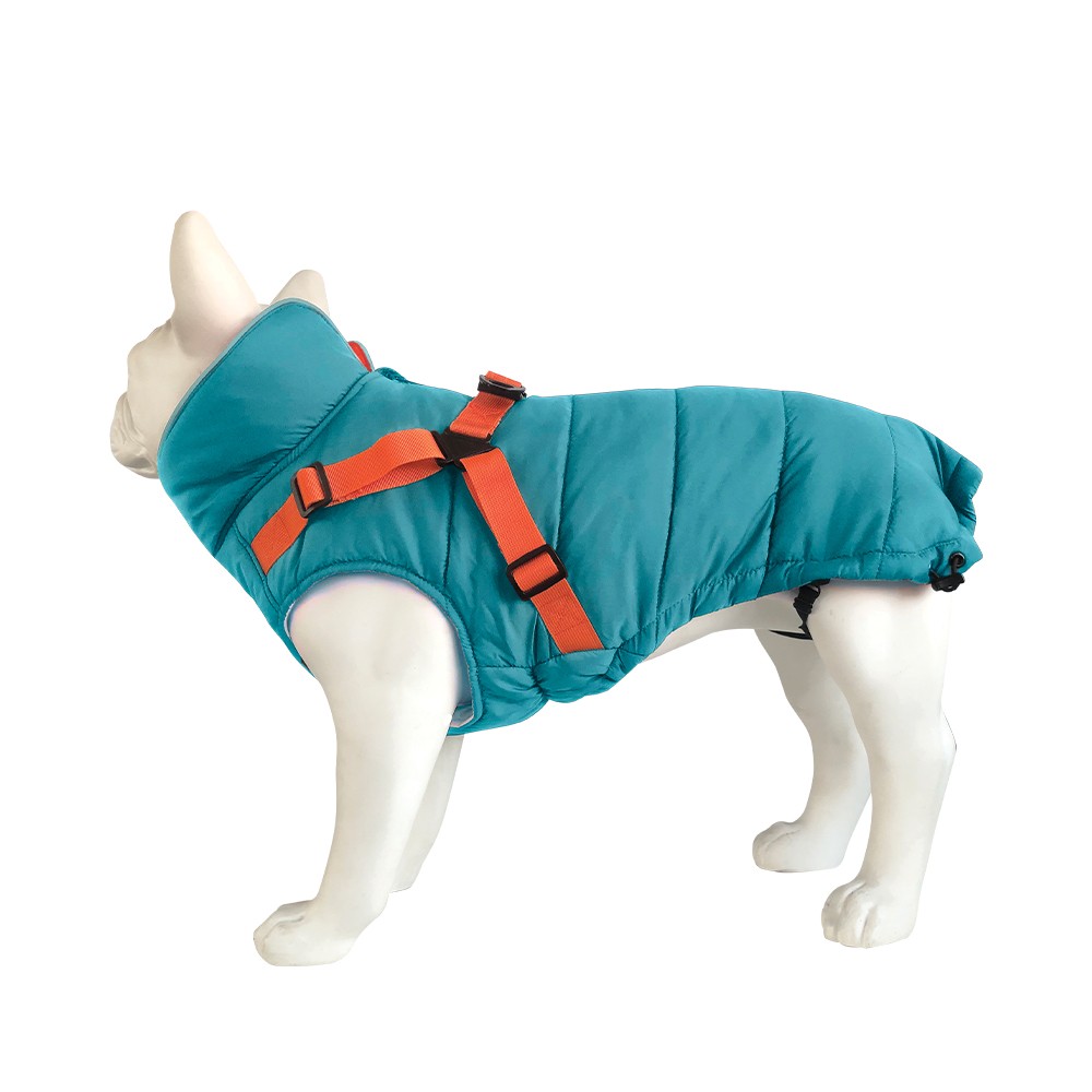 Попона для собак TRIOL Outdoor утепленная со шлейкой Active M, бирюзовая, размер 30см попона triol герой для собак утепленная м 30см красно синий
