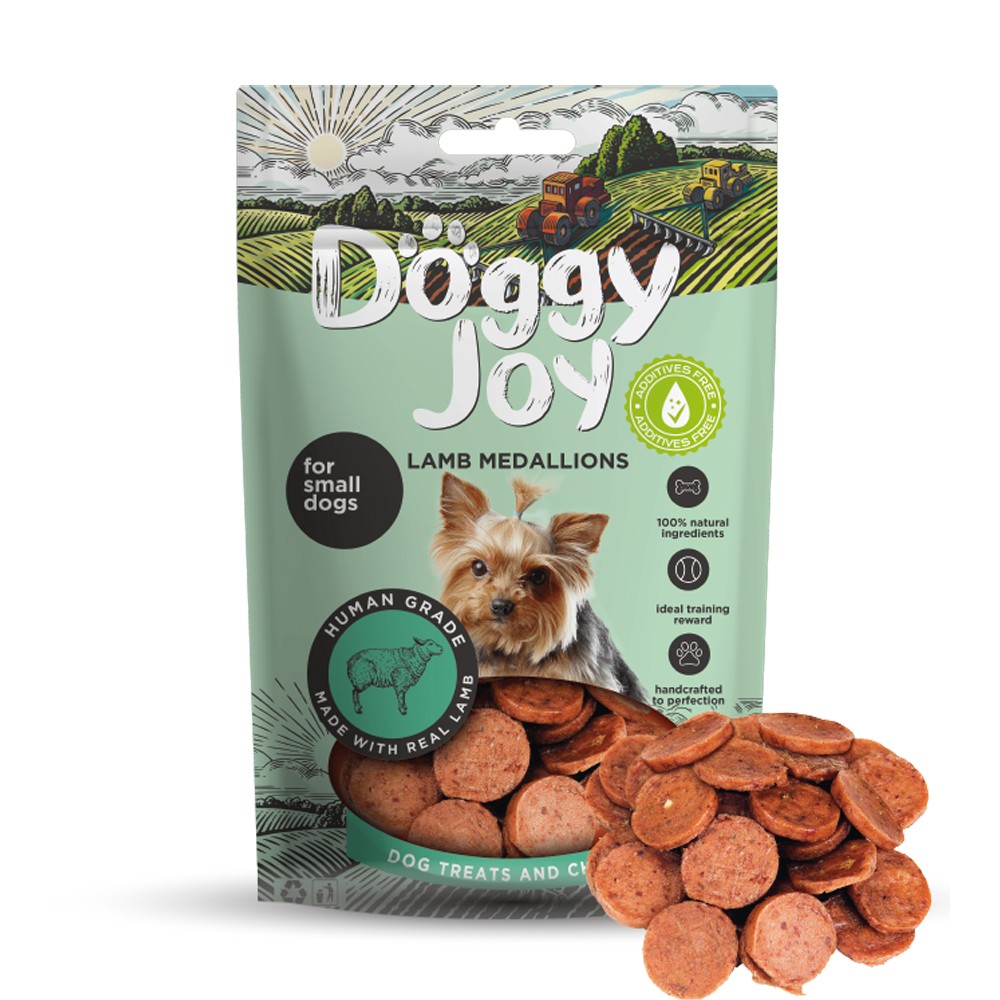 Лакомство для собак DOGGY JOY 50768 для мелких пород Медальоны из баранины 55г