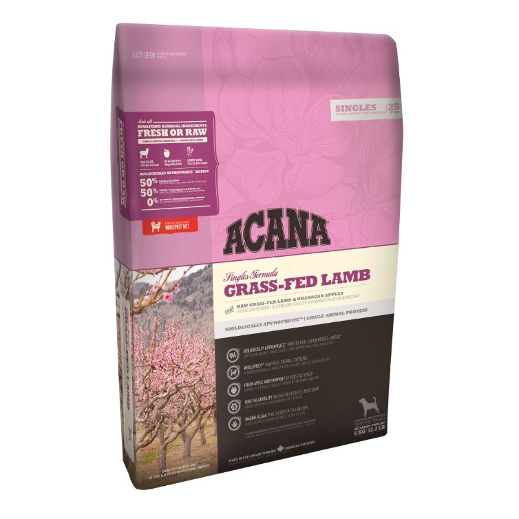 

Корм для собак и щенков ACANA, Grass-Fed Lamb для всех пород, ягненок, яблоко сух. 2кг