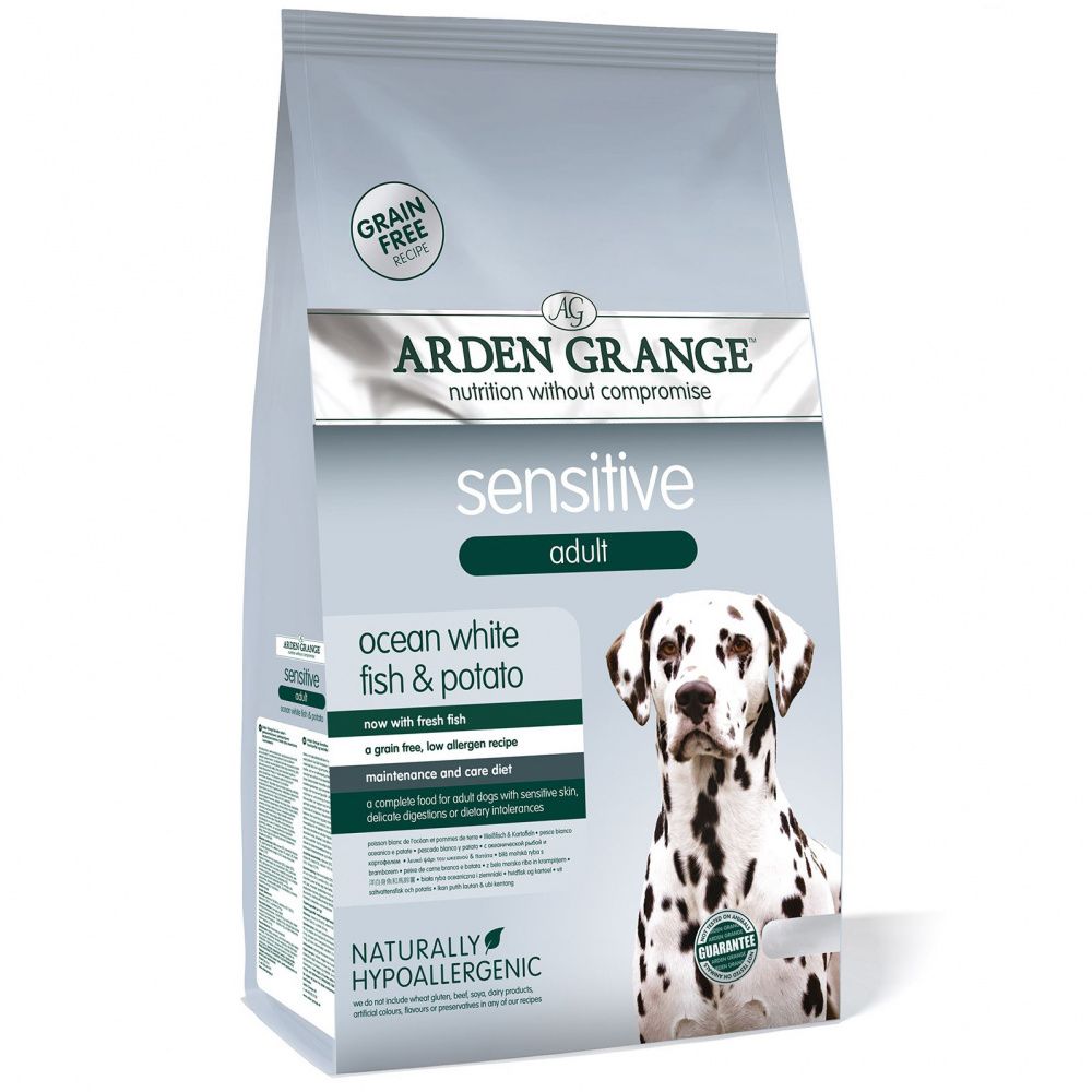 Корм для собак ARDEN GRANGE Sensitive с деликатным желудком и чувствительной кожей сух. 6кг