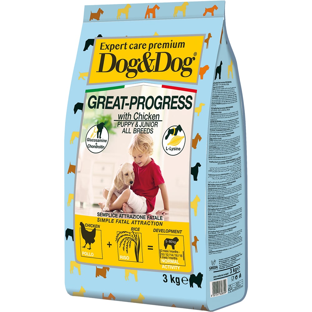 Корм для щенков DOG&DOG Expert Premium Great-Progress курица сух. 3кг
