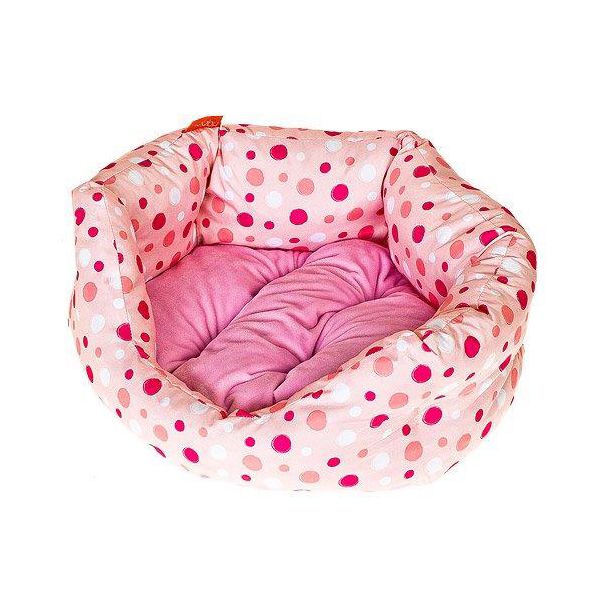 

Лежак для собак Геометрия HAPPY PUPPY, Горошек розовый-1 40х35х15см