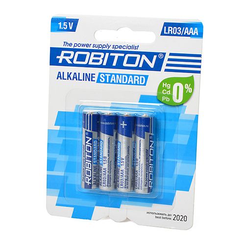 

Батарейки ROBITON , Standard LR03 (AAA) 4шт