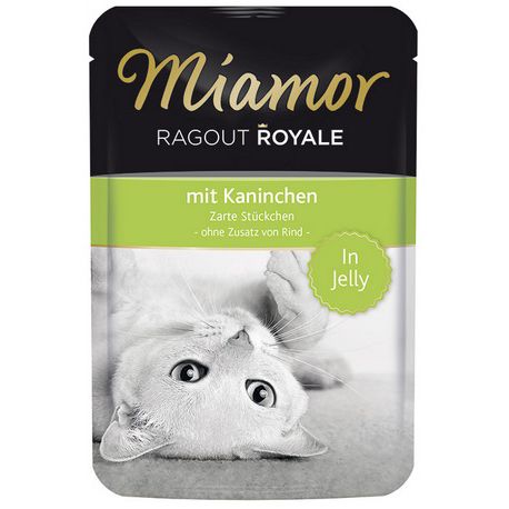 

Корм для кошек Miamor Королевское рагу кролик пауч 100г, Королевское рагу кролик пауч 100г