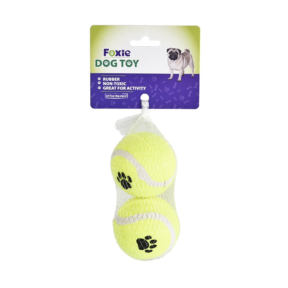 цена Игрушка для собак Foxie Paws теннисный мяч 6,5см 2шт